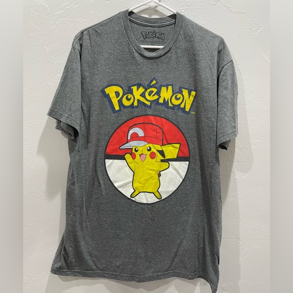 Pokémon T-Shirt Garçons Filles Pikachu Gotta Catch Em All - Top Bleu Manches Courtes